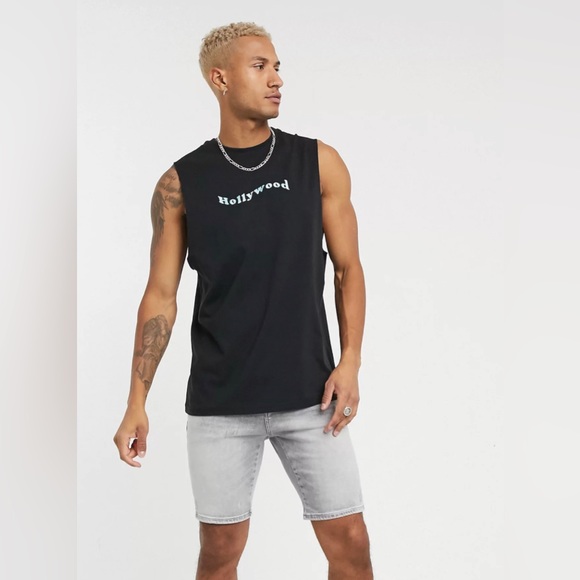 NWOT • Men’s • Urban Threads via ASOS • Hollywood • Embroidered Tank Top t-shirt - Picture 8 of 9